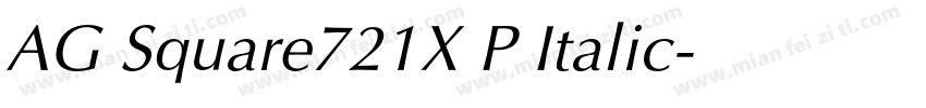 AG Square721X P Italic字体转换
